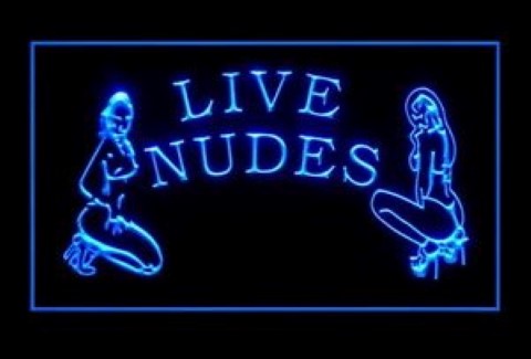 Live Nude Exotic Dancer Striptease LED Neon Sign